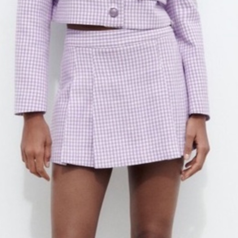 NWOT Purple textured Zara skirt. Size XS
